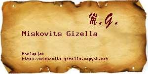 Miskovits Gizella névjegykártya