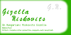 gizella miskovits business card